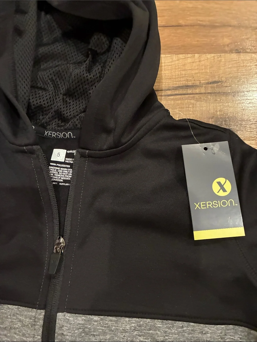 Xersion Kids Red Zip Hoodie and NEW Black/Gray Colorblock Hooded Jacket